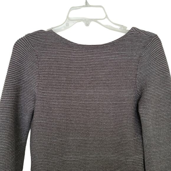 Moda International Dress Size Small S Long Sleeve Low Back Scalloped Hem Modest - Picture 3 of 9